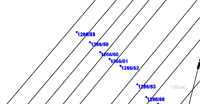 Parcela st. 1266/60 v KÚ Troubsko, Katastrální mapa