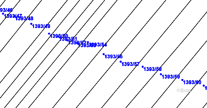 Parcela st. 1393/56 v KÚ Troubsko, Katastrální mapa