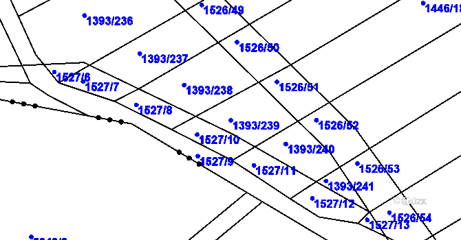 Parcela st. 1393/239 v KÚ Troubsko, Katastrální mapa