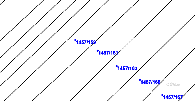 Parcela st. 1457/161 v KÚ Troubsko, Katastrální mapa