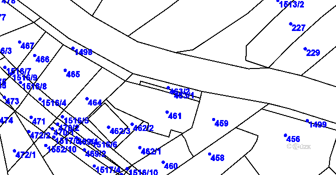 Parcela st. 463/2 v KÚ Troubsko, Katastrální mapa