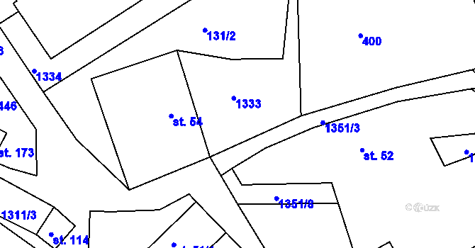 Parcela st. 131/1 v KÚ Trpín, Katastrální mapa