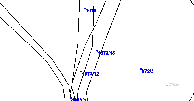 Parcela st. 1373/15 v KÚ Trpín, Katastrální mapa