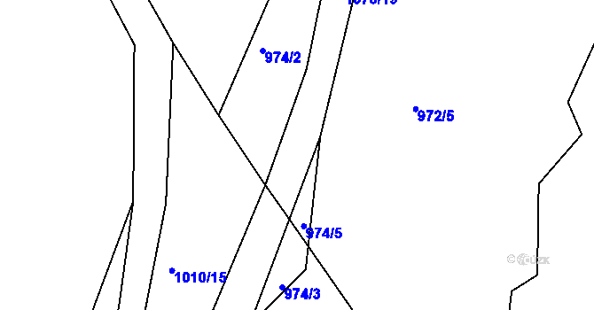 Parcela st. 1373/18 v KÚ Trpín, Katastrální mapa