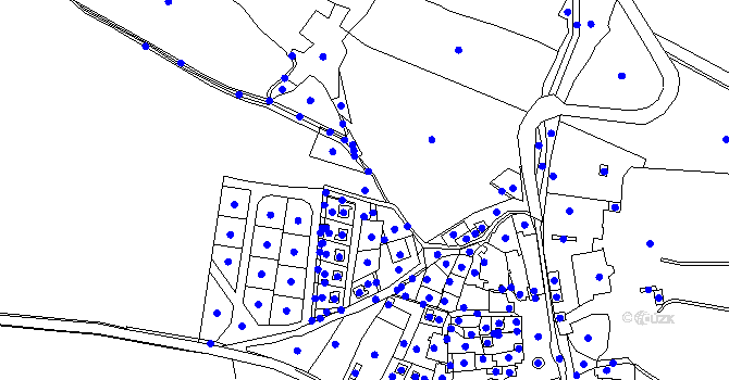 Parcela st. 876/1 v KÚ Trpísty, Katastrální mapa
