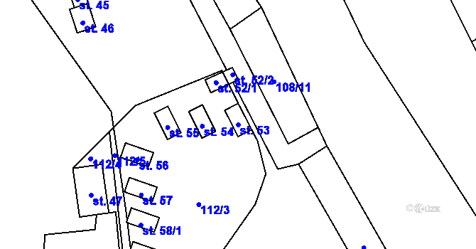 Parcela st. 53 v KÚ Dobrovítova Lhota, Katastrální mapa