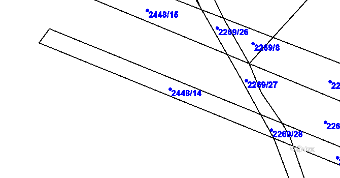 Parcela st. 2448/14 v KÚ Trstěnice u Mariánských Lázní, Katastrální mapa