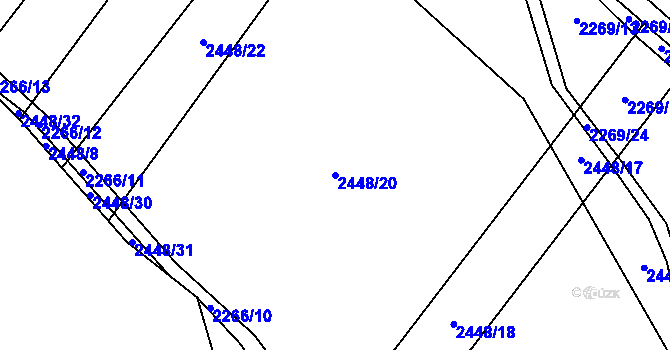 Parcela st. 2448/20 v KÚ Trstěnice u Mariánských Lázní, Katastrální mapa