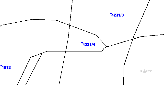 Parcela st. 4231/4 v KÚ Trstěnice u Mariánských Lázní, Katastrální mapa
