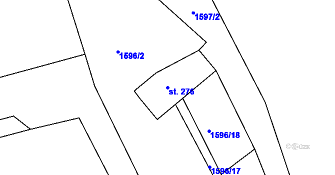 Parcela st. 276 v KÚ Trstěnice u Litomyšle, Katastrální mapa