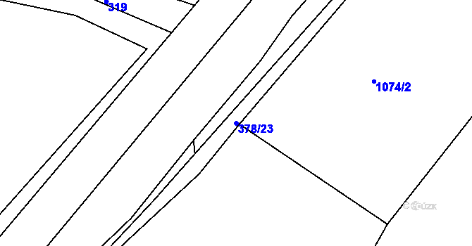 Parcela st. 378/23 v KÚ Trstěnice u Litomyšle, Katastrální mapa