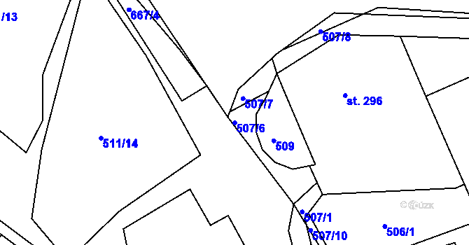 Parcela st. 507/6 v KÚ Trstěnice u Litomyšle, Katastrální mapa