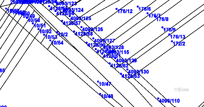 Parcela st. 4128/61 v KÚ Trstěnice u Moravského Krumlova, Katastrální mapa