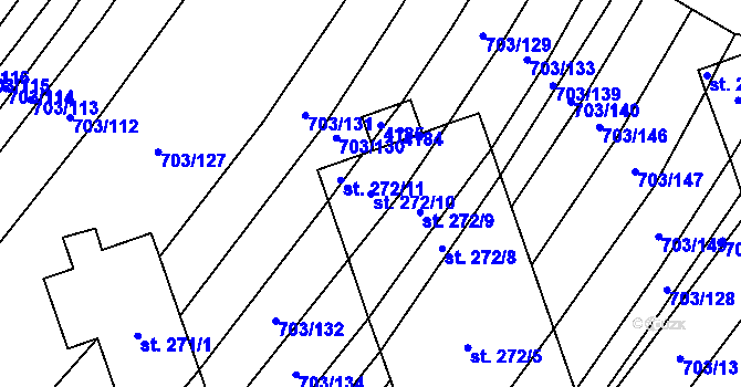 Parcela st. 272/10 v KÚ Trstěnice u Moravského Krumlova, Katastrální mapa