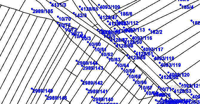 Parcela st. 10/62 v KÚ Trstěnice u Moravského Krumlova, Katastrální mapa