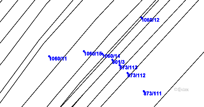 Parcela st. 1060/14 v KÚ Trstěnice u Moravského Krumlova, Katastrální mapa