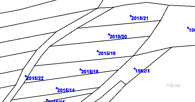 Parcela st. 2015/19 v KÚ Trstěnice u Moravského Krumlova, Katastrální mapa