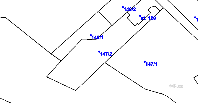Parcela st. 147/2 v KÚ Kramolna, Katastrální mapa