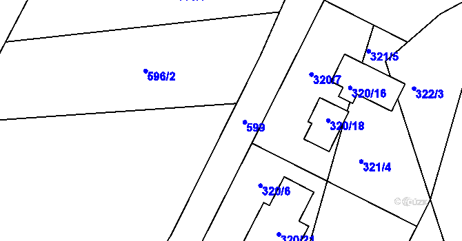 Parcela st. 289/12 v KÚ Trubín, Katastrální mapa