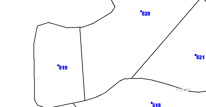 Parcela st. 275/4 v KÚ Trubín, Katastrální mapa