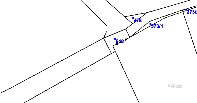Parcela st. 323/16 v KÚ Trubín, Katastrální mapa