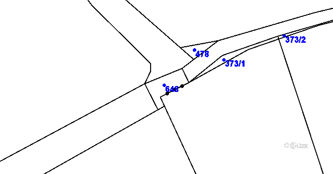 Parcela st. 323/17 v KÚ Trubín, Katastrální mapa