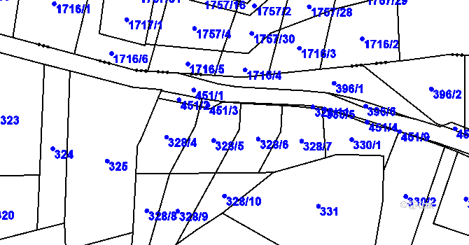 Parcela st. 50/17 v KÚ Trubská, Katastrální mapa