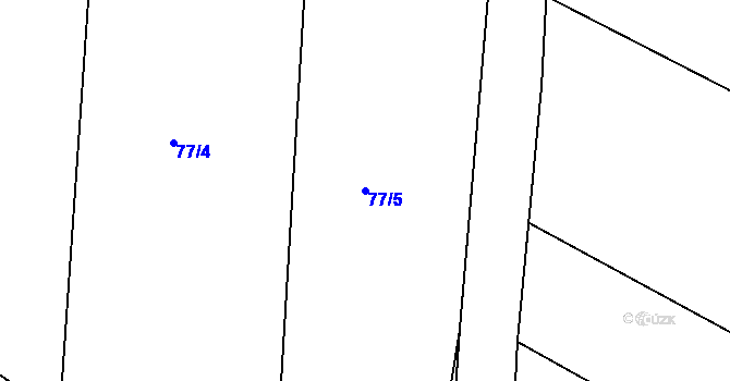 Parcela st. 77/5 v KÚ Trusnov, Katastrální mapa