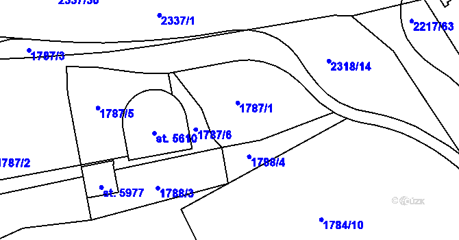 Parcela st. 467 v KÚ Trutnov, Katastrální mapa
