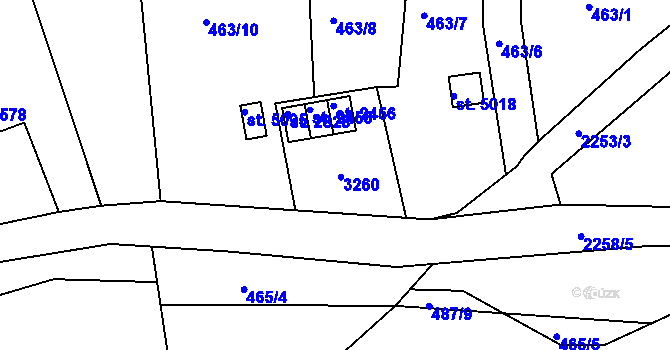 Parcela st. 666 v KÚ Trutnov, Katastrální mapa
