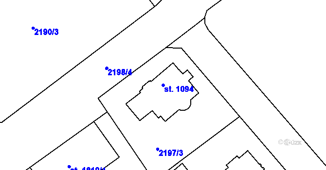Parcela st. 1094 v KÚ Trutnov, Katastrální mapa