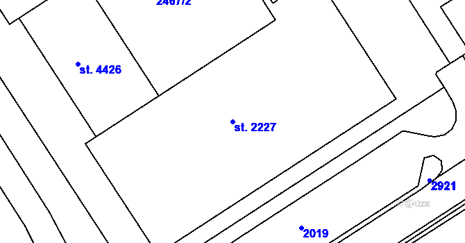 Parcela st. 2227 v KÚ Trutnov, Katastrální mapa