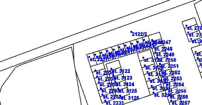 Parcela st. 2239 v KÚ Trutnov, Katastrální mapa