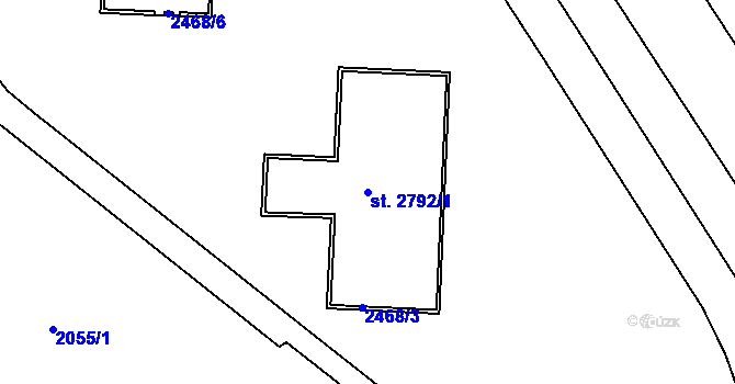 Parcela st. 2792/1 v KÚ Trutnov, Katastrální mapa