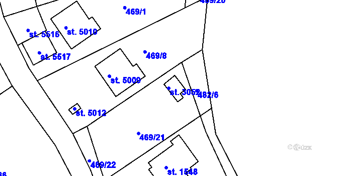 Parcela st. 3052 v KÚ Trutnov, Katastrální mapa
