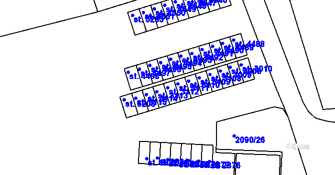 Parcela st. 3112 v KÚ Trutnov, Katastrální mapa