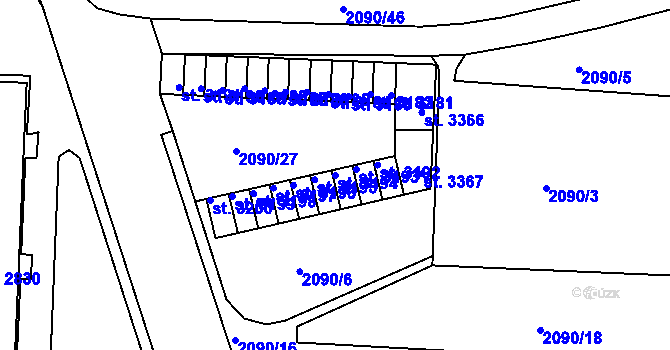 Parcela st. 3194 v KÚ Trutnov, Katastrální mapa