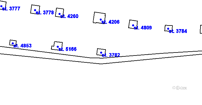 Parcela st. 3782 v KÚ Trutnov, Katastrální mapa