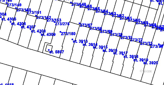 Parcela st. 3914 v KÚ Trutnov, Katastrální mapa