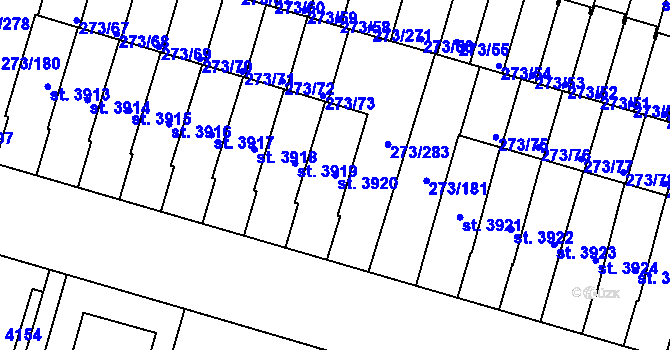 Parcela st. 3920 v KÚ Trutnov, Katastrální mapa