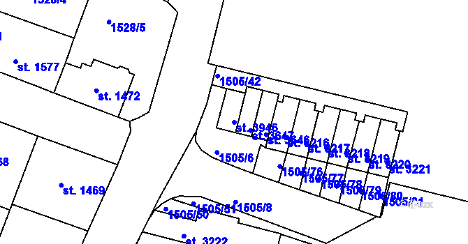 Parcela st. 3946 v KÚ Trutnov, Katastrální mapa