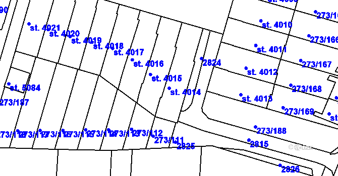 Parcela st. 4014 v KÚ Trutnov, Katastrální mapa