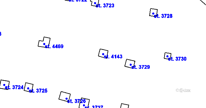 Parcela st. 4143 v KÚ Trutnov, Katastrální mapa