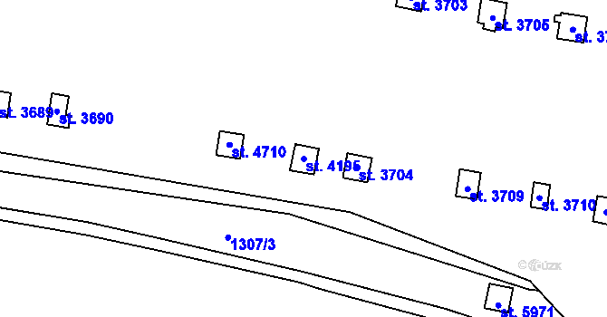 Parcela st. 4195 v KÚ Trutnov, Katastrální mapa