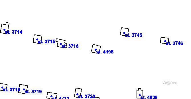Parcela st. 4198 v KÚ Trutnov, Katastrální mapa