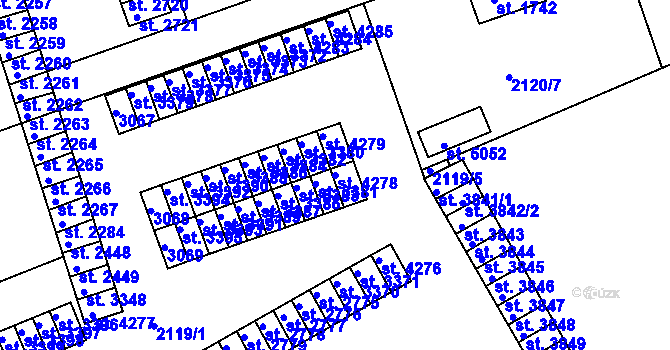 Parcela st. 4278 v KÚ Trutnov, Katastrální mapa