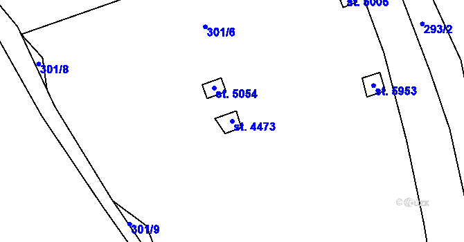 Parcela st. 4473 v KÚ Trutnov, Katastrální mapa