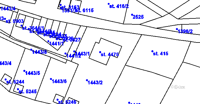 Parcela st. 4475 v KÚ Trutnov, Katastrální mapa