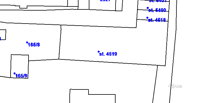 Parcela st. 4519 v KÚ Trutnov, Katastrální mapa