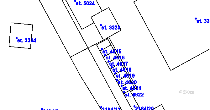 Parcela st. 4616 v KÚ Trutnov, Katastrální mapa